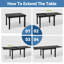 Ensemble de salle à manger d'extérieur extensible en aluminium Esma pour 6 personnes de 82,7 pi avec chaises empilables