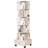 White Floor Standing 6 Tier 360 Degree Rotating Drawer Corner Bookshelf, Wood Narrow Book Shelf Organizer For Bedroom Corners Small Dorm Spaces-126004215