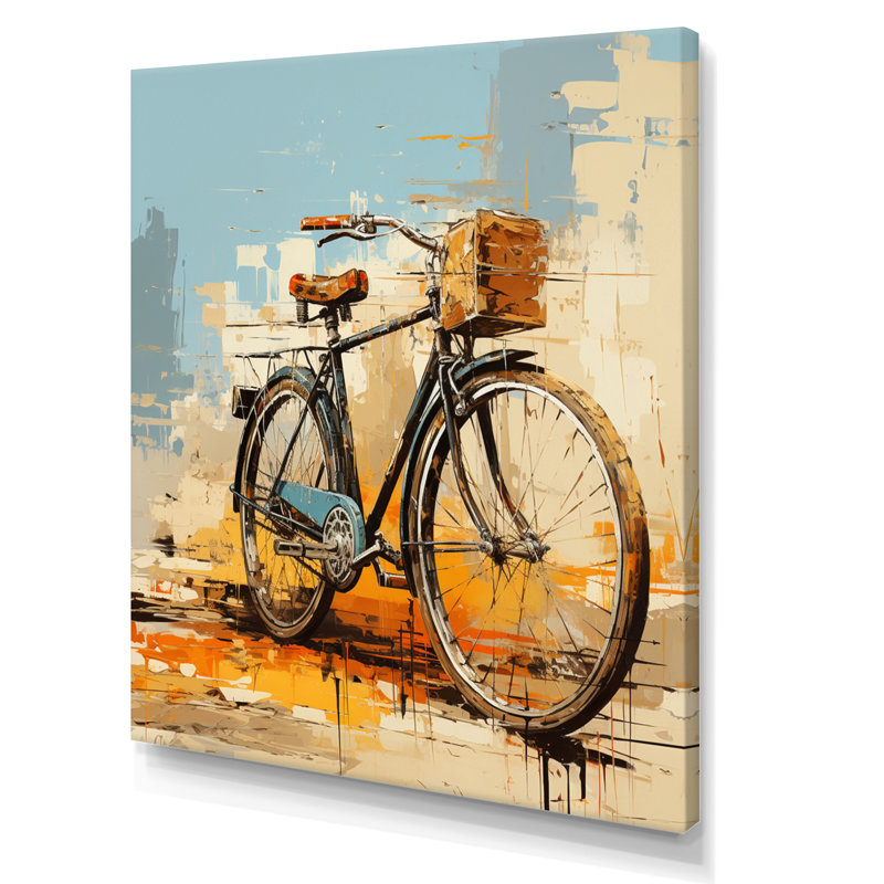 Plageman Bicycle Expressive Journeys An I, reproduction d'art sur toile, Toile tendue, H 40 po x l 30 po x P 1,5 po