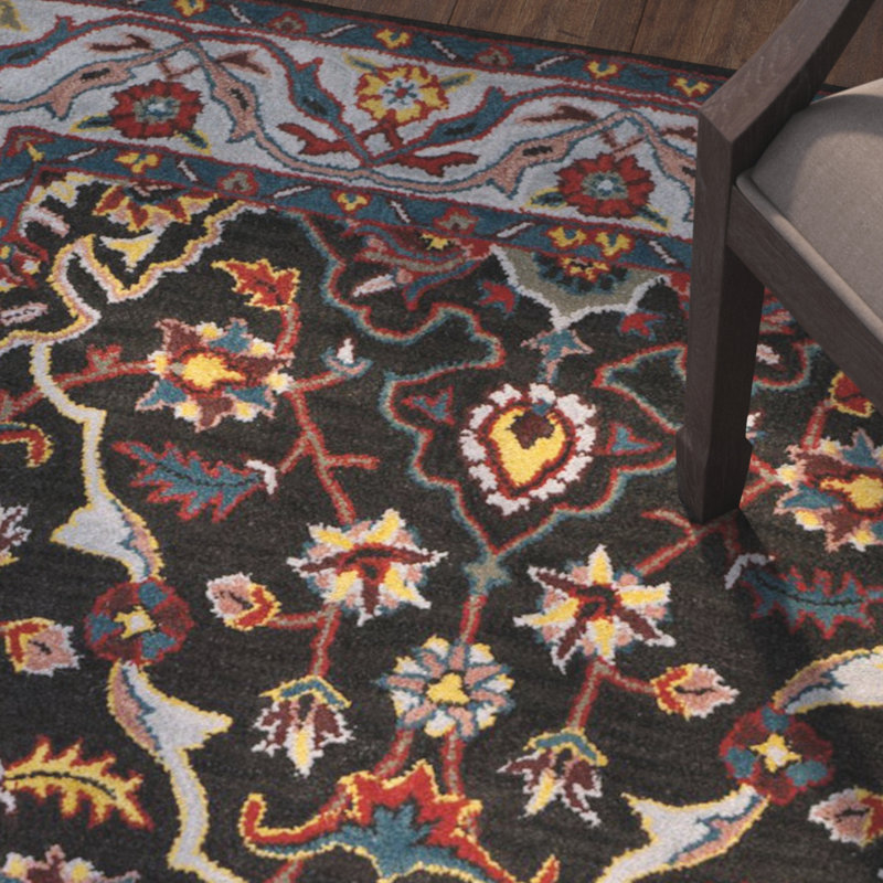 Tapis oriental en laine touffeté à la main Wahcheechee, Tapis de couloir 2 pi 3 po x 8 pi