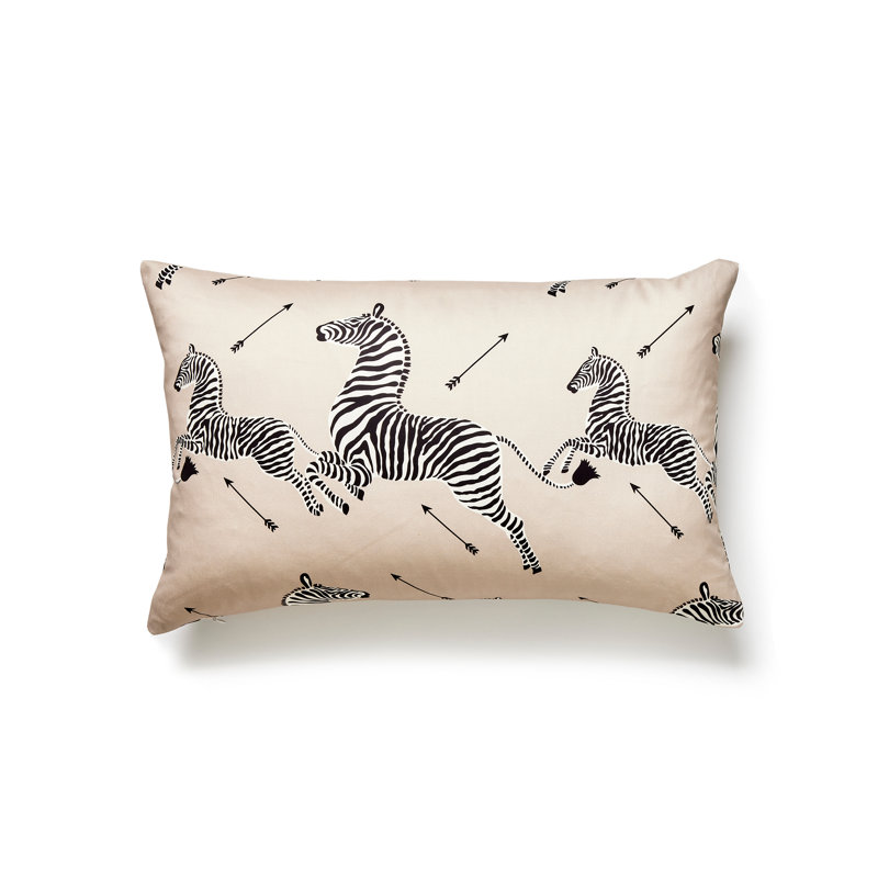Zebras Lumbar Pillow Cover & Insert, Sand
