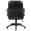 Chaise de bureau en cuir reconstitué à hauteur ajustable - Base en contreplaqué rotatif à 360 degrés rembourrée noire pour un environnement productif