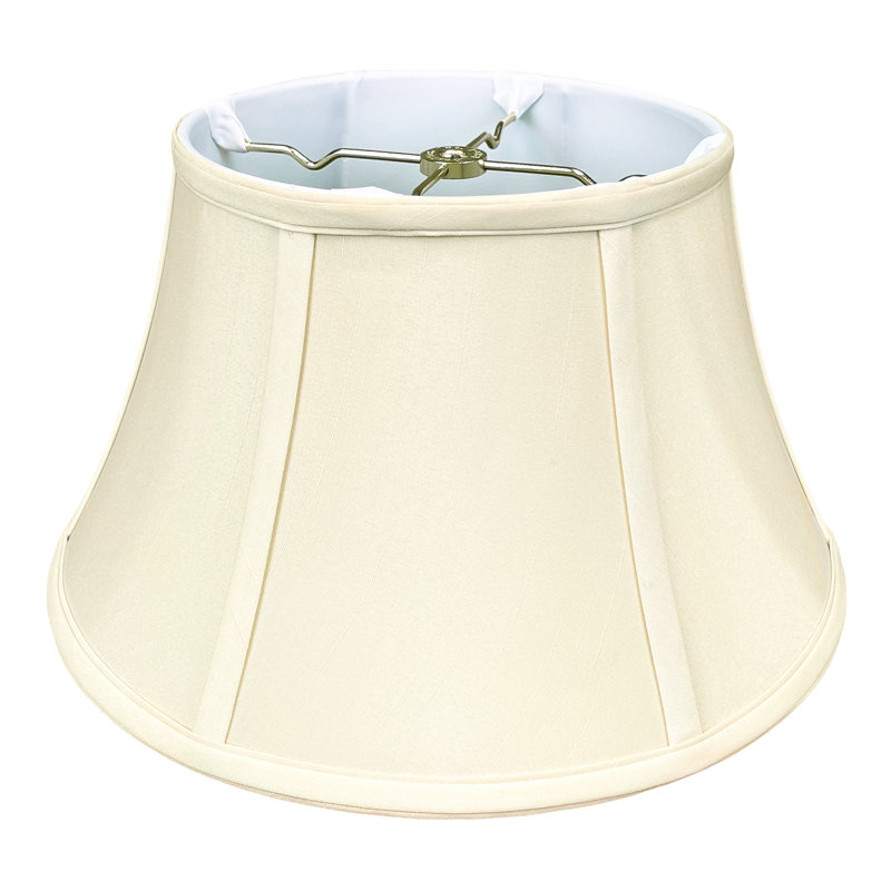 Abat-jour en forme de cloche cylindrique Red Barrel Studio®, blanc, 9,5 x 15 x 8, H 10 po x l 17 po x P 17 po, Coquille d'œuf