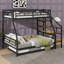 Metal Twin Over Full Size Bunk Bed With Bottom Bunk-1467520201