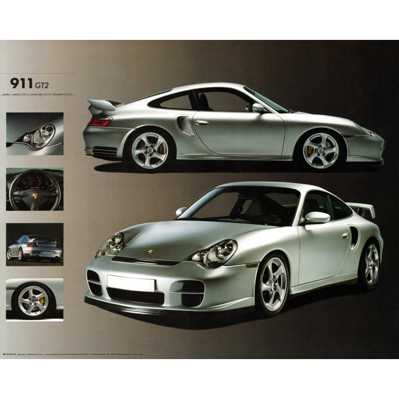 PORSCHE 911 GT, H 14 po x l 18 po