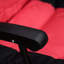 Mobilier de patio extérieur, rouge - 2 chaises berçantes pliantes et table en verre compacte pour balcon, véranda portative