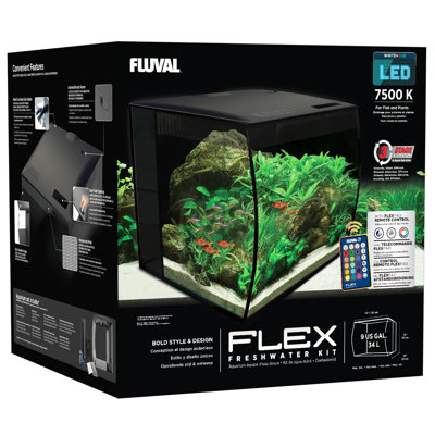 Fluval Flex 9 Aquarium Kit, White