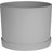 Modern Plastic Indoor/Outdoor Round Planter with Saucer-537849435-548381732