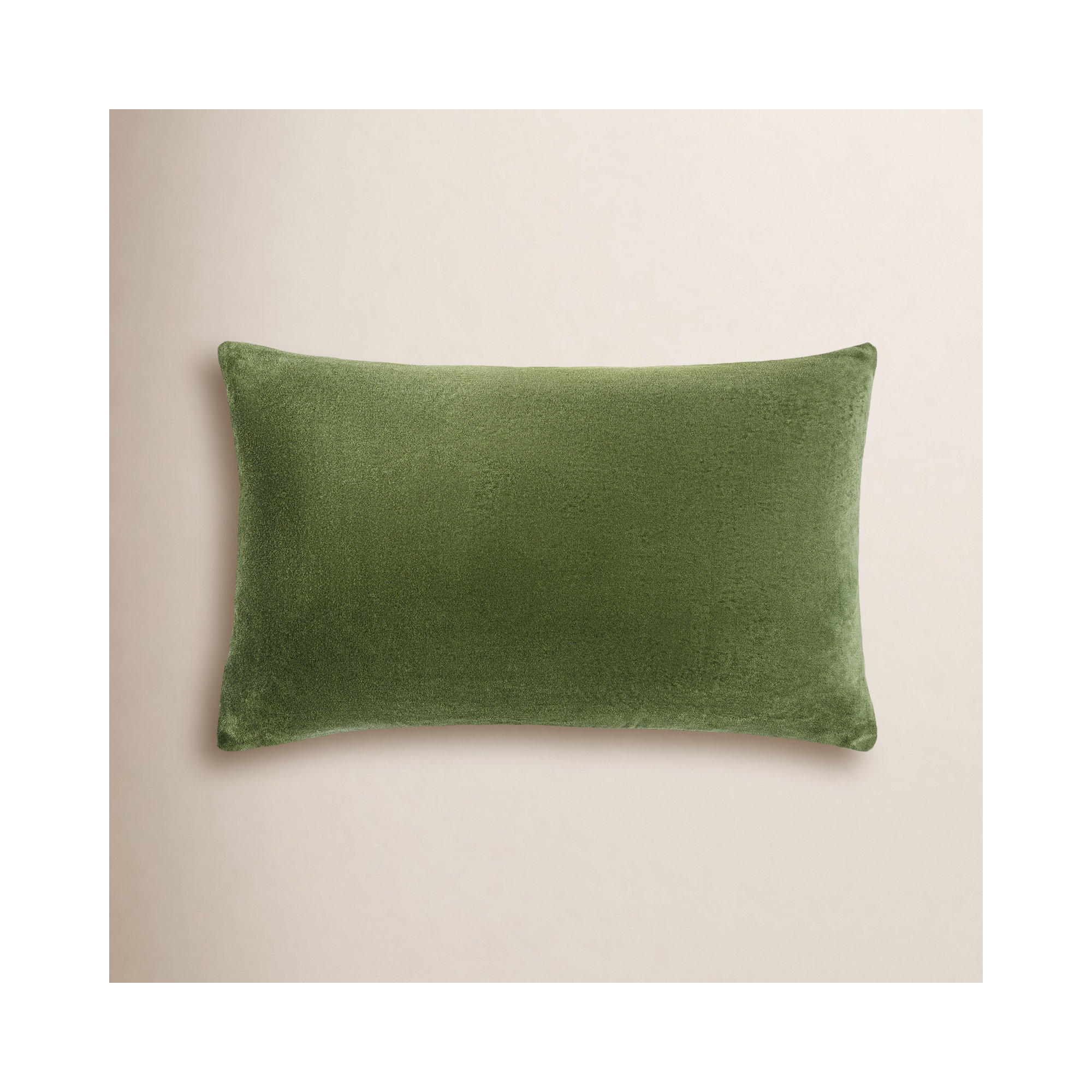Cotton Lumbar Throw Pillow, 13" x 20", Pillow Cover Only - No Insert, Green