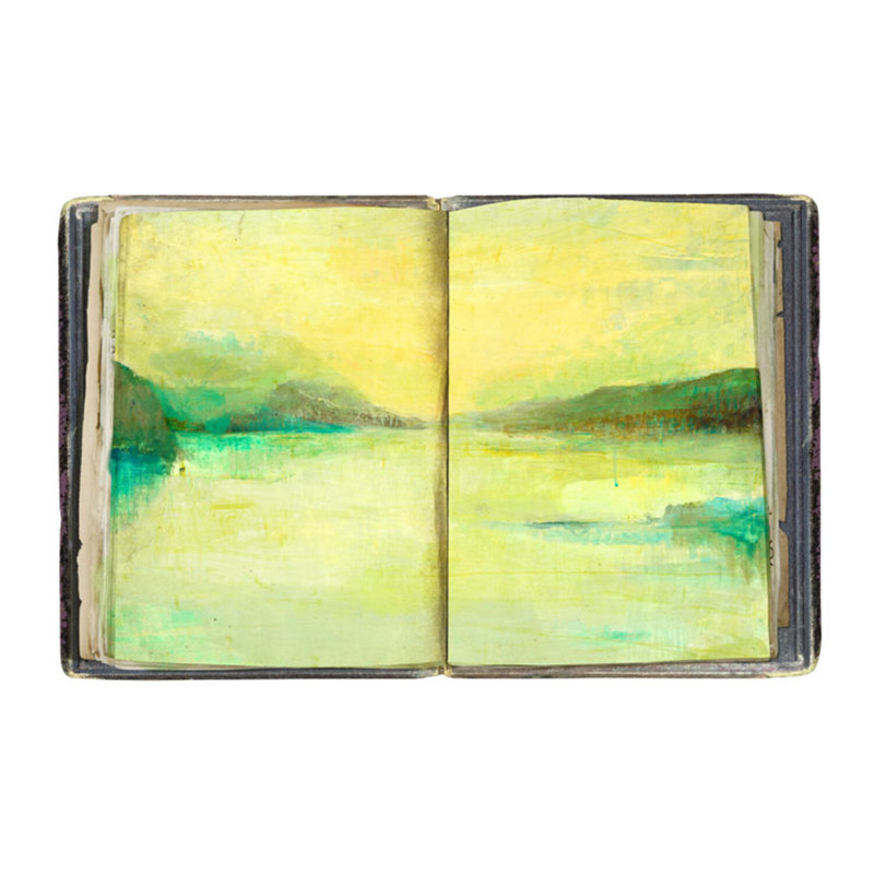 Sketchbook Landscape 2 Print by THE Studio, White Single Picture Framed
