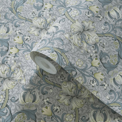 Golden Lily William Morris 10.05m x 52cm Matte Wallpaper Roll