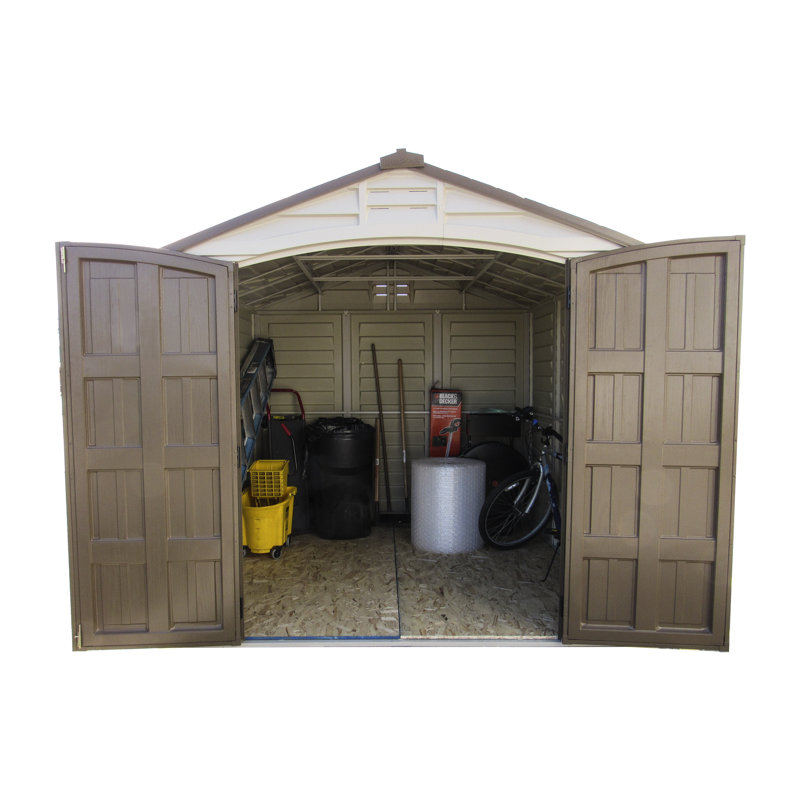 DuraPlus 8 ft. W x 8 ft. D Plastic Storage Shed