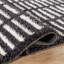 Tapis à poils longs bohémien à rayures - gris anthracite foncé - velours moyen, texturé, facile à nettoyer-62650288