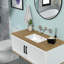 Lavabo de salle de bain rectangulaire encastré en céramique blanc avec trop-plein 19,5 po x 14 po x 6 po Classic, Classic