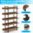 Kay Bookcase storage rack standing shelf 5-tier industrial Stable Bookshelf