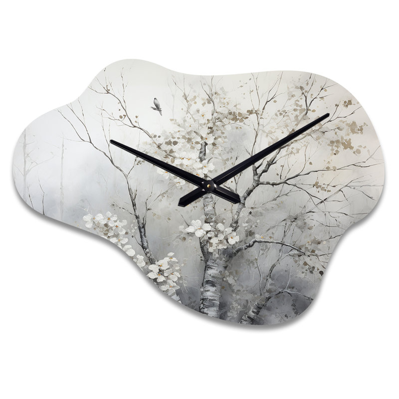 Horloge murale miroir en métal Mirazo, Petit