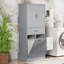 Armoire de rangement pour salle de bain avec 2 paniers à linge intégrés-510642445