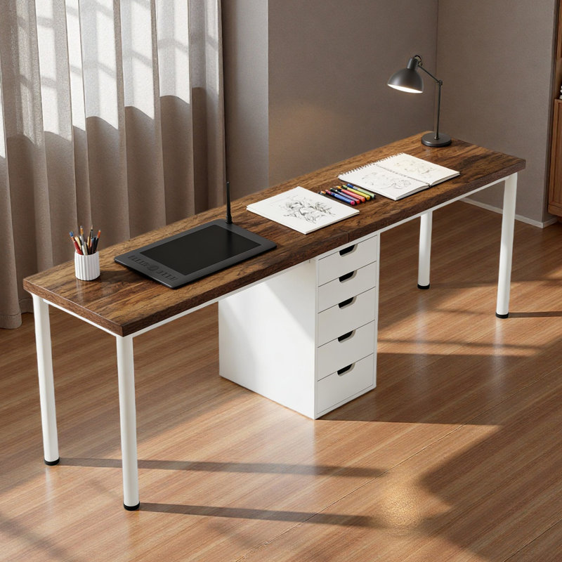 Bureau d'ordinateur, bureau pour deux personnes, bureau de travail