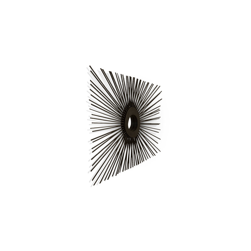 Spoke Burnt Industrial Frameless Accent Mirror, 33" H x 46" W