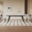 Plateau de table rectangulaire blanc en pierre frittée blanche avec table de salle à manger solide pour la salle à manger / cuisine-1529225848
