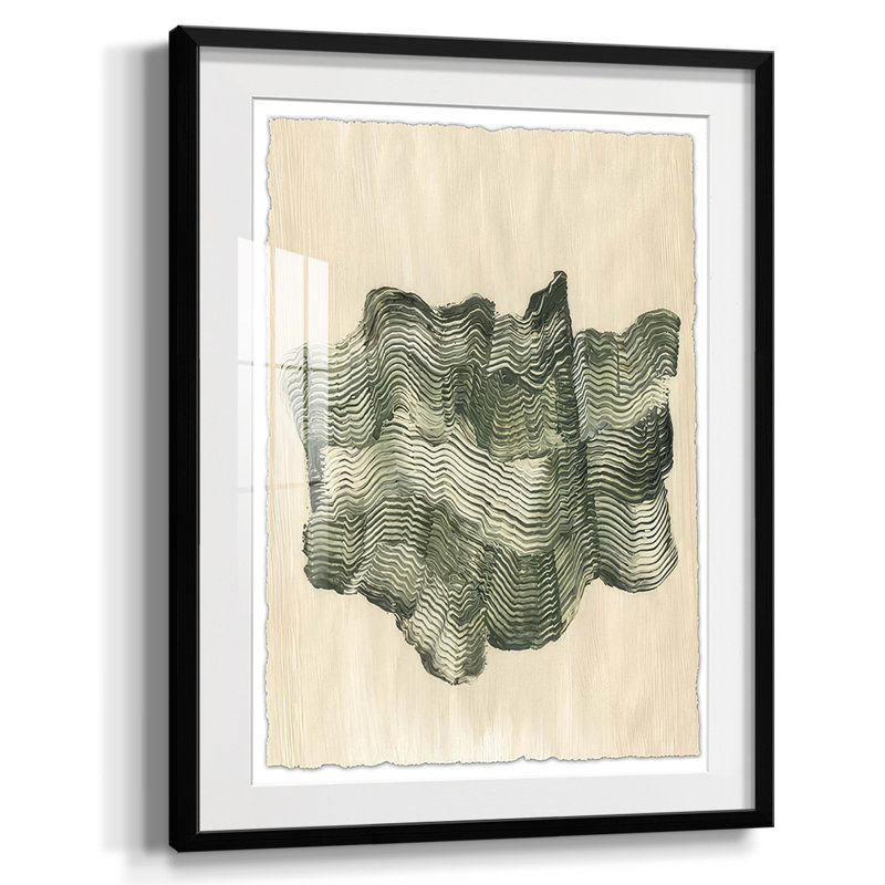 Chlorophylle II, Blanc, Papier avec cadre noir