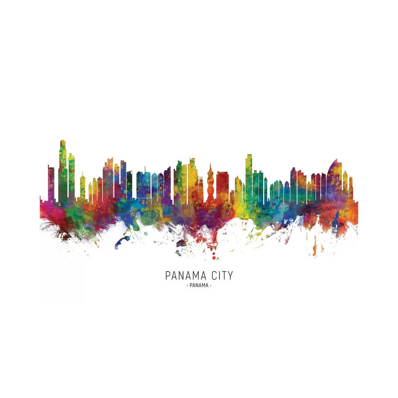 Panama City Skyline by Michael Tompsett - Wrapped Canvas Gallery-Wrapped Canvas Giclée, 152.5 cm H x 101.5 cm W