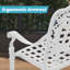 Fauteuil de salle à manger d'extérieur en fonte d'aluminium-533647724