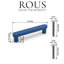 ROUS Hardware - Poignée d'armoire Mid-Century moderne, 4 po, polo (bleu marine)-111786459-111786464