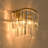 1-Light crystal Gold wall sconce for Bathrooms