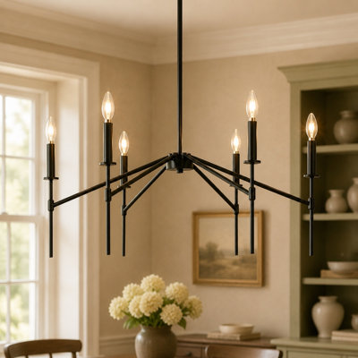 6-Light Dimmable Modern Unique/Statement Chandelier