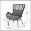 Chaise de patio en osier avec coussins (ensemble de 2)