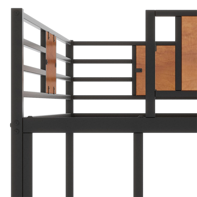 Lit mezzanine simple pour enfants, Noir