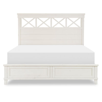 XXX's and OOO's Queen Cotton Transitional X and O Motif Panel Bed