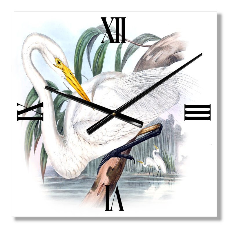 Horloge murale vintage, oiseaux australiens IV, Petit