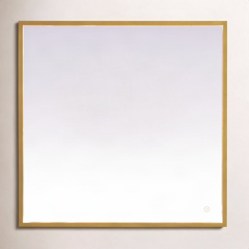 Miroir Piche, 30 po x 30 po, Laiton