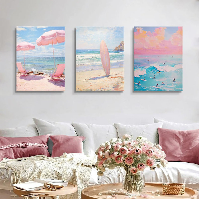 3 Piece Wrapped Canvas Print, 60 cm H x 40 cm W