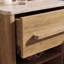 Table de chevet 1 tiroir H 18,9 po avec plateau en travertin et rangement ouvert Bramwell (ensemble de 2)