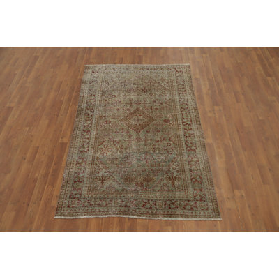 Antique Geometric Traditional Rug 4x7