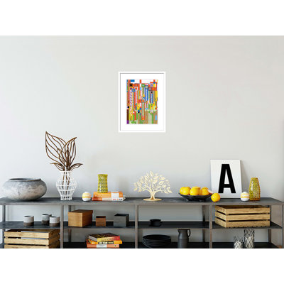 Panneau de verre Saguaro par Frank Lloyd Wright - impression giclée encadrée