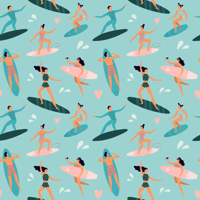 " Beach Surfing "