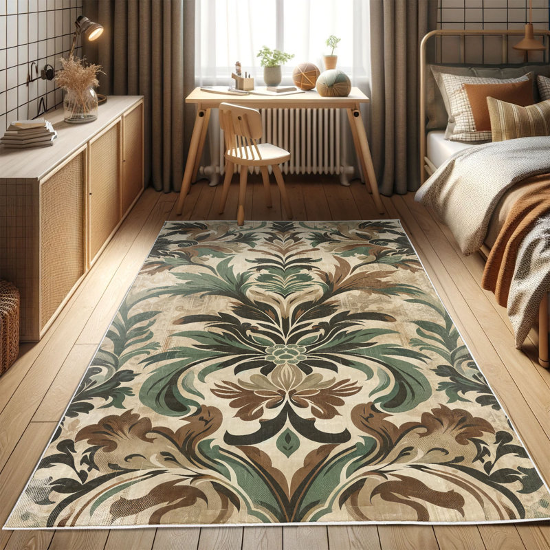 Machine Printed 177cm X 122cm Area Rug