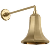 Thomas O'Brien, "Academy 17.5" Mack Barn Light in Hand-Rubbed Antique Brass with 9.25" Savannah Shade