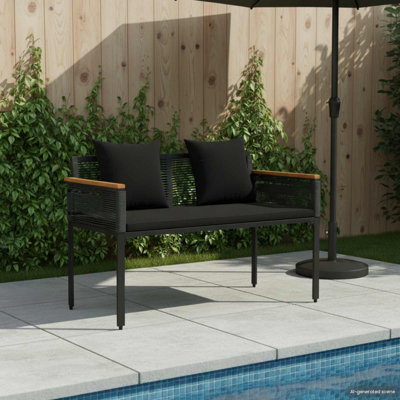 Poly Rattan Outdoor Bench