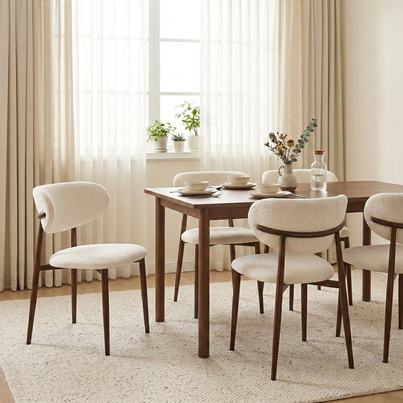Almos Set of 4 Dining Chairs, White