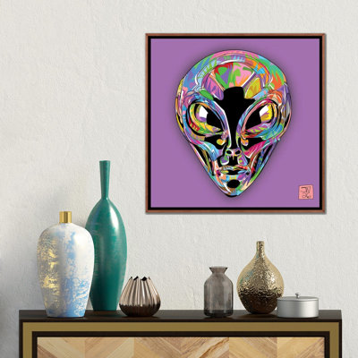 Chrome Alien 1 Piece Wall Art on Canvas