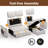 85-Inch 3-Seater Sofa Bed With Adjustable Backrest, Foldable Coffee Table, Cup Holders, Usb & Type C Ports, Storage Pockets, Perfect For Home, Hotel, Apartment, And Dorm-1181711912