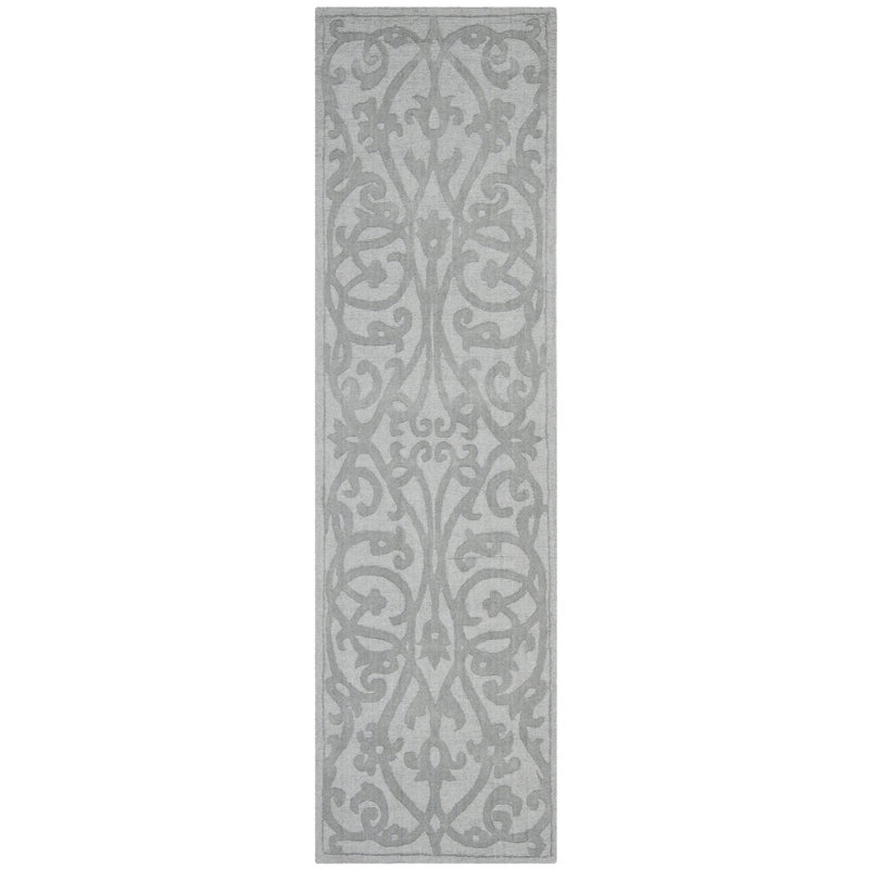 Soukup Hand Loomed Wool Floral Rug, Runner 2'3" x 8'