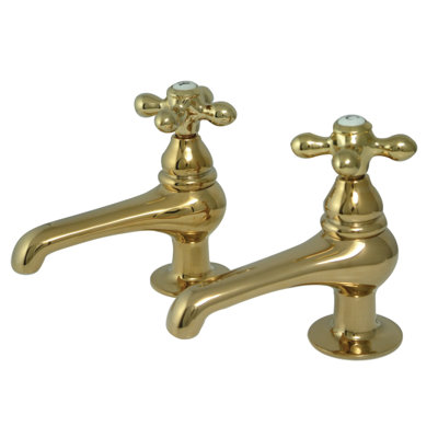 Robinet de lavabo à fixation sur comptoir à deux poignées Kingston