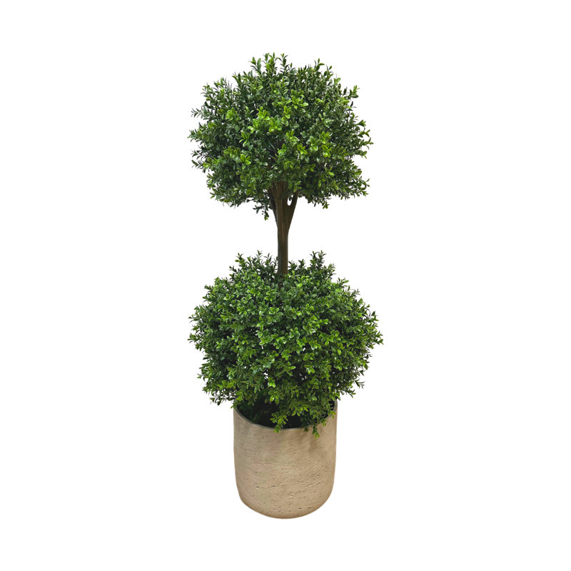 4' Faux Boxwood Topiary, 48" H x 22" W x 22" D