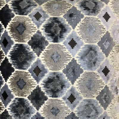 Geometric Cut Velvet | Gretty Fabric_GRETTY
